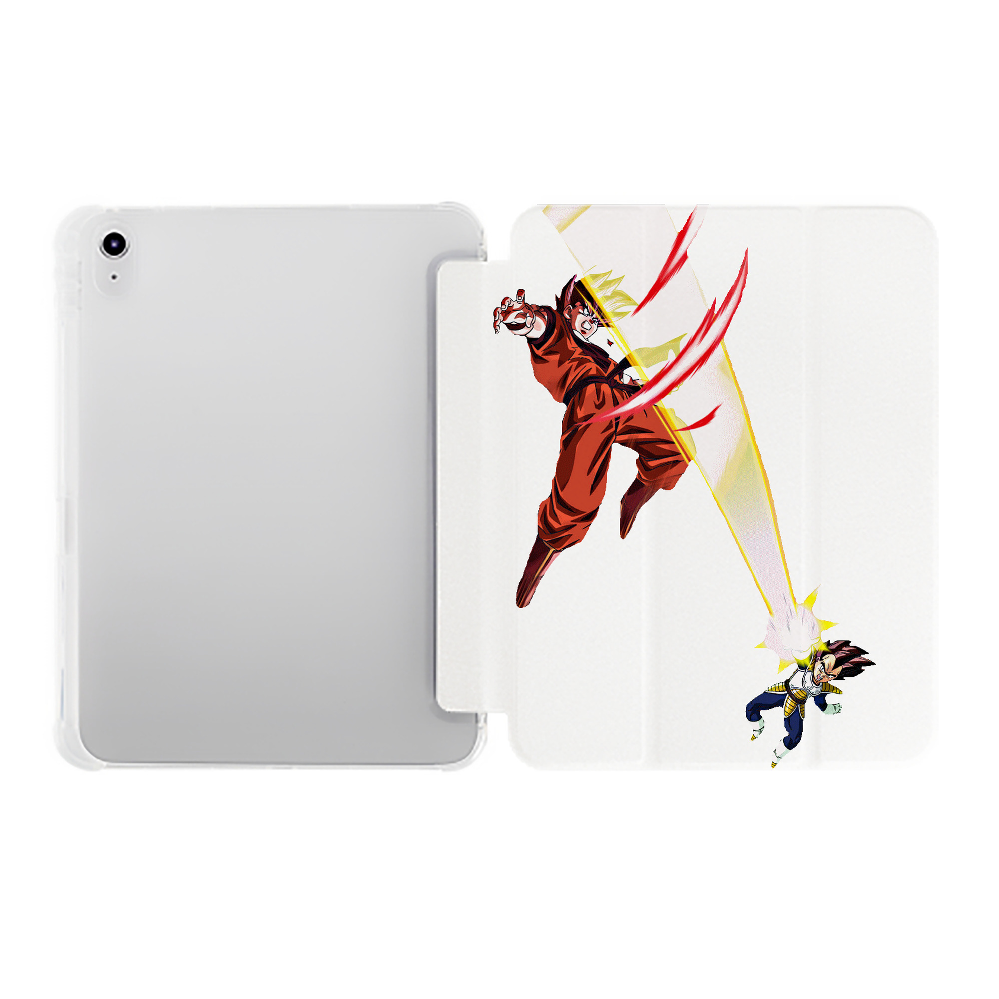 （画像用） ドラゴンボール ベジータ四世（Bejīta Yonsei）DRAGON BALL Vegeta IV IPad ケース ペン収納付き 三つ折りスタンド PUレザー×シリコン 対応機種9.5/10.5/10.9インチ